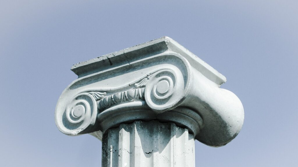 pillar capitals, greek, architecture